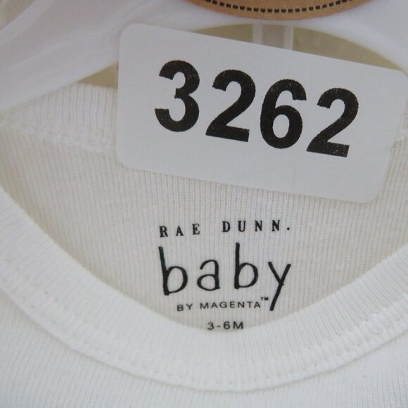 Rae Dunn* Baby Long Sleeve 3 Snap Onesie/Pants/Headband‎ 3 Piece Set~ 3-6 Months - Picture 3 of 8